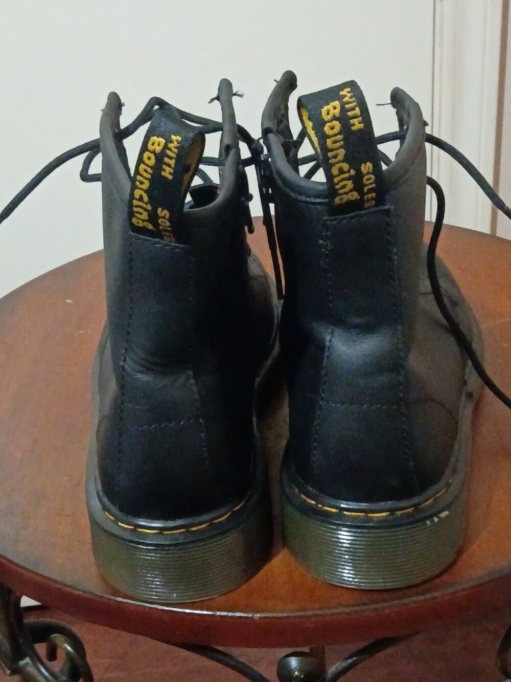 Dr. Martens 1460 J Black Women's Combat Boots Size 5 Leather Side Zip - Picture 12 of 14